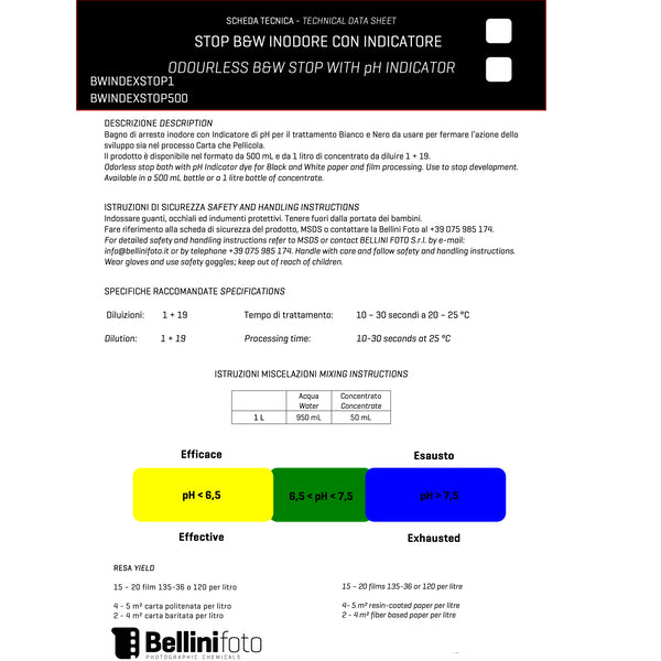 Bellini Bwstopin500 Bw Stop Bagno D'Arresto Inodore 500 ml Bellini Bwstopin500 Bw Stop Bagno D'Arresto Inodore 500 ml